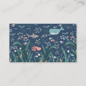 海の下で海動物シャワーギフト登録 名刺 (裏面)