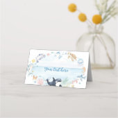 海の下で海動物子供の誕生日食品 プレイスカード (裏面)