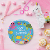 海の下で海動物1st誕生日プレート ペーパープレート (パーティー)