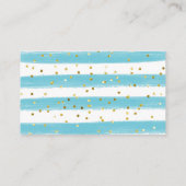 海の下で海水の色の赤ちゃんシャワーブック エンクロージャーカード (裏面)