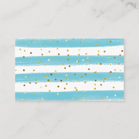 海の下で海水の色の赤ちゃんシャワーブック エンクロージャーカード (裏面)