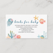 海の下で海水の色の赤ちゃんシャワーブック エンクロージャーカード (正面)