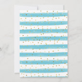 海の下で海水の色ベビーシャワーのインビタット 招待状 (裏面)