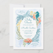 海の下で海波の双生双生女の子 招待状 (正面)