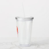 海の下で海赤い水の色カニ アクリルタンブラー (左)