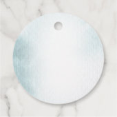 海の下で海赤ちゃんシャワーサークルメッセージカード フェイバータグ (裏面)