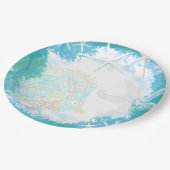 海の下で熱帯をテーマにした ペーパープレート (アングル)