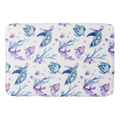 海の下で生き物のシームレスなパターン バスマット (正面)