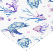 海の下で生き物のシームレスなパターン ミディアムテーブルランナー (コーナー)