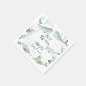 海の下で男の子のシャワー印刷 スタンダードカクテルナプキン (角)