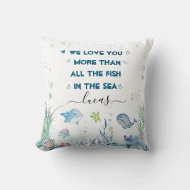 海の下で男の子の海動物の子供部屋デコ クッション