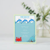 海の下で男の赤ちゃんのシャワー発表 招待状 (スタンド正面)