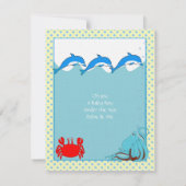 海の下で男の赤ちゃんのシャワー発表 招待状 (裏面)