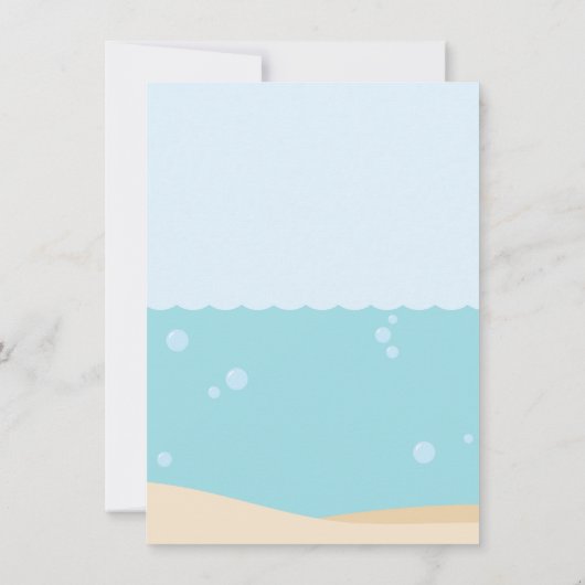 海の下で男の赤ちゃんシャワー招待状 招待状 (裏面)