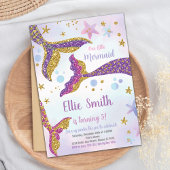 海の下で編集可能パーティーカードと虹 招待状