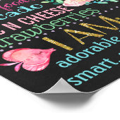 海の下で誕生日の黒板の標識 ポスター (角)