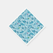 海の下で誕生日ギフトラップ スタンダードカクテルナプキン (角)