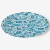 海の下で誕生日ギフトラップ ペーパープレート (アングル)