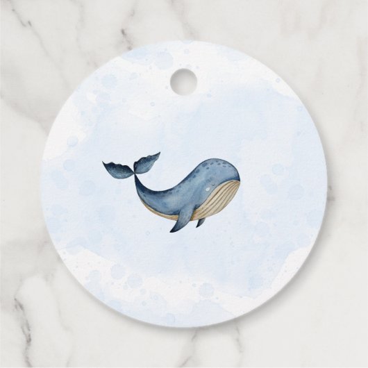 海の下で赤ちゃんシャワーありがとう フェイバータグ (裏面)