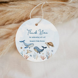 海の下で赤ちゃんシャワーありがとう フェイバータグ