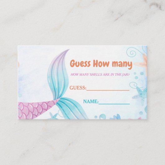 海の下で赤ちゃんシャワーいくつ魚が入っている エンクロージャーカード (正面)