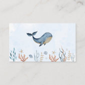 海の下で赤ちゃんシャワーおむつラッフル エンクロージャーカード (裏面)