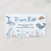 海の下で赤ちゃんシャワーおむつラッフル エンクロージャーカード (正面)