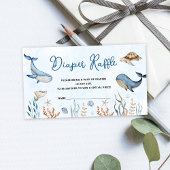 海の下で赤ちゃんシャワーおむつラッフル エンクロージャーカード