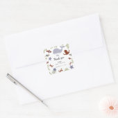 海の下で赤ちゃんシャワーかわいいカスタムかわいい スクエアシール (封筒)