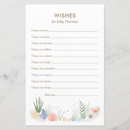 海の下で赤ちゃんシャワーがベビーカードを願う