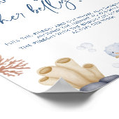 海の下で赤ちゃんシャワーどのように大きな腹のサイン ポスター (角)