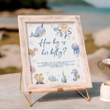 海の下で赤ちゃんシャワーどのように大きな腹のサイン