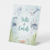 海の下で赤ちゃんシャワーのギフトペデスタルのサイン 台座サイン (正面)