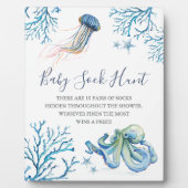 海の下で赤ちゃんシャワーのゲームサイン フォトプラーク (正面)