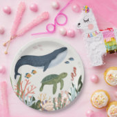 海の下で赤ちゃんシャワーのテーブルの装飾 ペーパープレート (パーティー)