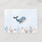 海の下で赤ちゃんシャワーの本ベビー エンクロージャーカード (裏面)