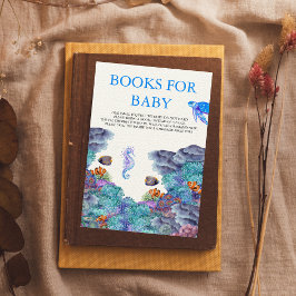 海の下で赤ちゃんシャワーの本ベビー エンクロージャーカード