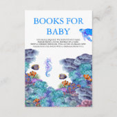 海の下で赤ちゃんシャワーの本ベビー エンクロージャーカード (正面)