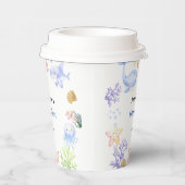 海の下で赤ちゃんシャワーの海動物 紙コップ (右)