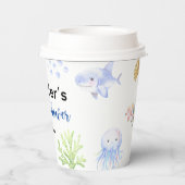 海の下で赤ちゃんシャワーの海動物 紙コップ (裏面)