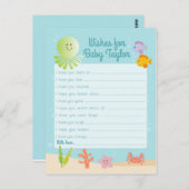 海の下で赤ちゃんシャワーの言葉のアドバイスカード ポストカード (正面/裏面)