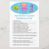 海の下で赤ちゃんシャワーガムをどれだけ知っているか (正面)