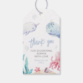 海の下で赤ちゃんシャワーギフトラベル ギフトタグ (正面)