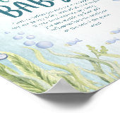 海の下で赤ちゃんシャワーゲームと言わない ポスター (角)