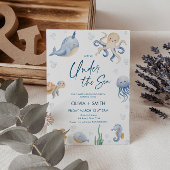 海の下で赤ちゃんシャワーパーティー 招待状