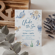 海の下で赤ちゃんシャワーパーティー