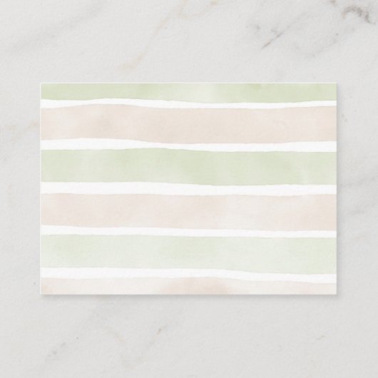 海の下で赤ちゃんシャワーピンクの海おむつラッフル エンクロージャーカード (裏面)