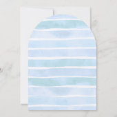 海の下で赤ちゃんシャワーブルー海アーチ 招待状 (裏面)