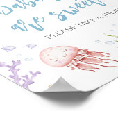 海の下で赤ちゃんシャワーベビーは甘い ポスター (角)