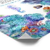 海の下で赤ちゃんシャワーベビー ポスター (角)